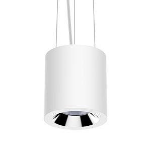 Светодиодный светильник VARTON DL-02 Tube подвесной 150х160 мм 32 Вт 3000 K 35° RAL9010 белый матовый
